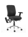 Chiro Medium Back Task Operators Chair Black With Height Adjustable KC0003