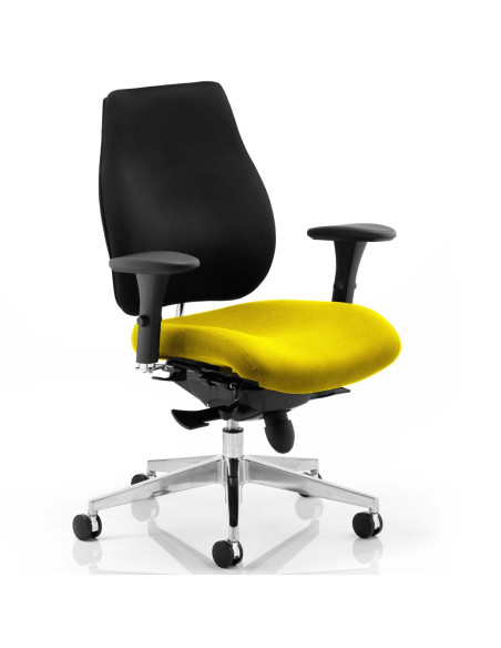 Chiro Plus Bespoke Colour Seat Office Chair Senna Yellow KCUP0157 - pic 31820 | FastDaddyshop
