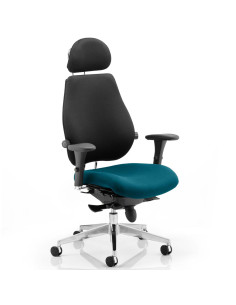 Chiro Plus Ultimate With Headrest Bespoke Colour Seat Chair Maringa Teal KCUP0167