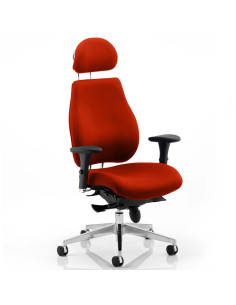 Chiro Plus Ultimate With Headrest Bespoke Colour Chair Tabasco Orange KCUP0172