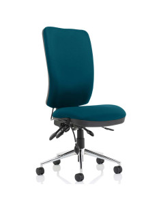 Chiro High Back Office Chair Bespoke Colour Maringa Teal No Arms KCUP1498