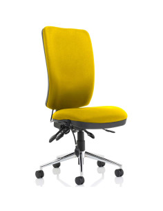Chiro High Back Office Chair Bespoke Colour Senna Yellow No Arms KCUP1499