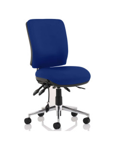 Chiro Medium Back Office Chair Bespoke Colour Stevia Blue No Arms KCUP1500