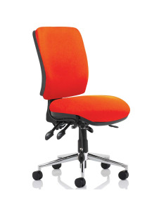 Chiro Medium Back Office Chair Bespoke Colour Tabasco Orange No Arms KCUP1503