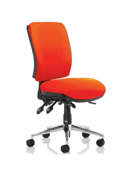 Chiro Medium Back Office Chair Bespoke Colour Tabasco Orange No Arms KCUP1503 - pic 32072 | FastDaddyshop