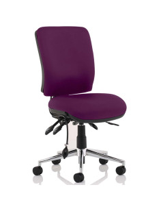 Chiro Medium Back Office Chair Bespoke Colour Tansy Purple No Arms KCUP1505