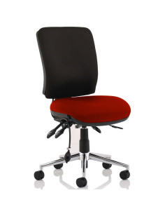 Chiro Medium Back Office Chair Bespoke Colour Seat Ginseng Chilli No Arms KCUP1510