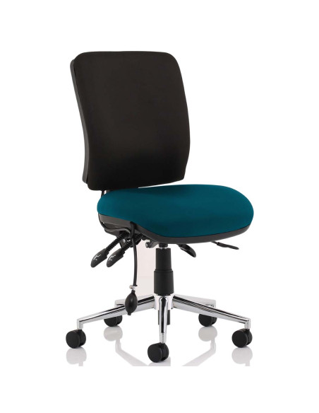 Chiro Medium Back Office Chair Bespoke Colour Seat Maringa Teal No Arms KCUP1514 - pic 32216 | FastDaddyshop