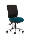 Chiro Medium Back Office Chair Bespoke Colour Seat Maringa Teal No Arms KCUP1514