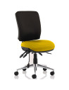 Chiro Medium Back Office Chair Bespoke Colour Seat Senna Yellow No Arms KCUP1515
