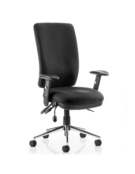 Chiro High Back Task Operators Office Chair Black With Arms OP000006 - pic 32240 | FastDaddyshop