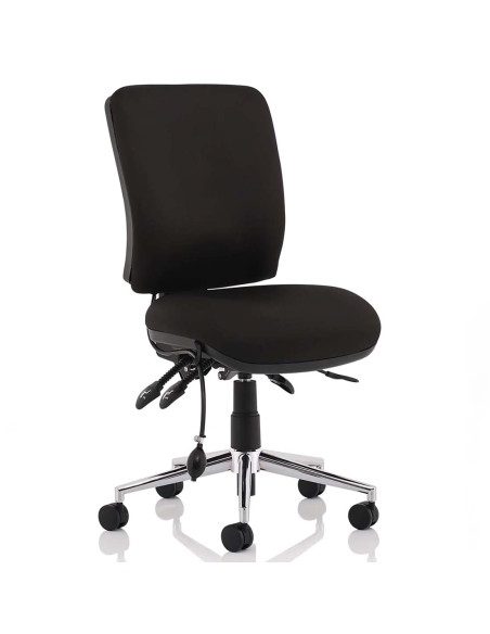 Chiro Medium Back Task Operators Office Chair Black No Arms OP000247 - pic 32306 | FastDaddyshop