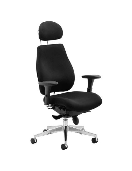 Chiro Plus Ergo Posture Office Chair Black With Arms, Headrest PO000002 - pic 32339 | FastDaddyshop