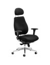 Chiro Plus Ergo Posture Office Chair Black With Arms, Headrest PO000002