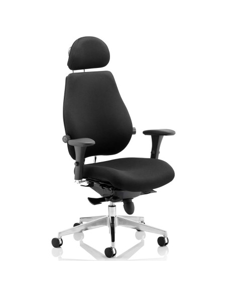 Chiro Plus Ultimate Office Chair Black Fabric With Arms, Headrest PO000011 - pic 32343 | FastDaddyshop