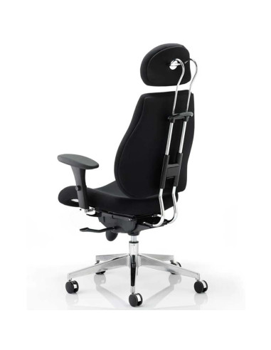 Chiro Plus Ultimate Office Chair Black Fabric With Arms, Headrest PO000011