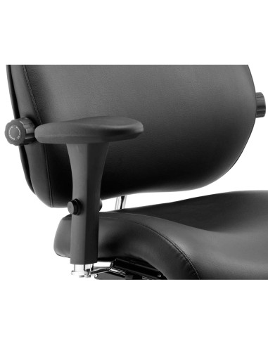 Chiro Plus Ultimate Office Chair Black Leather With Arms, Headrest PO000013