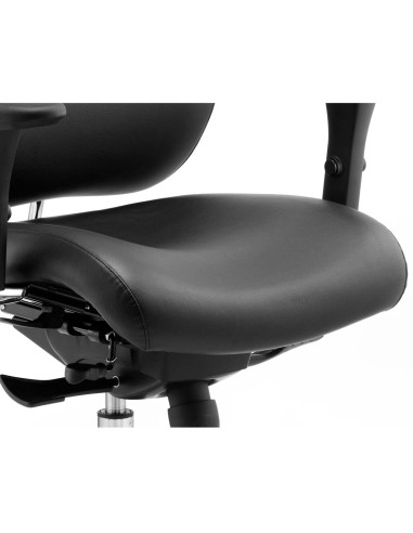 Chiro Plus Ultimate Office Chair Black Leather With Arms, Headrest PO000013