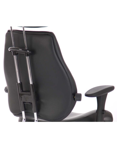 Chiro Plus Ultimate Office Chair Black Leather With Arms, Headrest PO000013