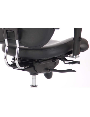 Chiro Plus Ultimate Office Chair Black Leather With Arms, Headrest PO000013