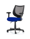 Camden Black Mesh Office Chair in Bespoke Seat Stevia Blue KCUP1516