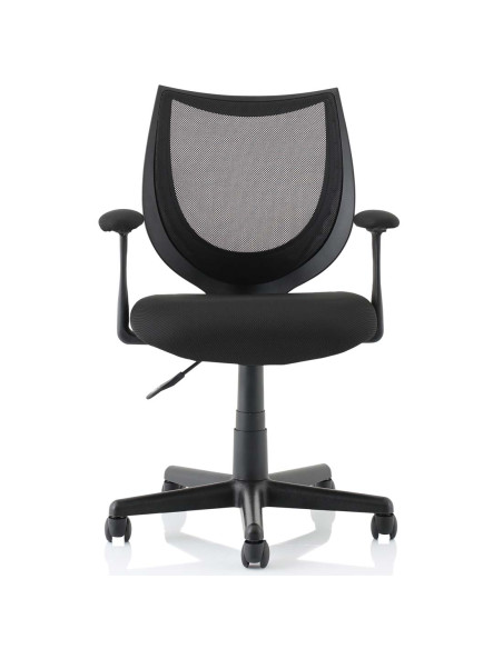 Camden Black Mesh Office Chair in Bespoke Seat Stevia Blue KCUP1516 - pic 32364 | FastDaddyshop