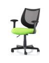 Camden Black Mesh Office Chair in Bespoke Seat Myrrh Green KCUP1517