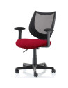Camden Black Mesh Office Chair in Bespoke Seat Ginseng Chilli KCUP1518