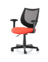 Camden Black Mesh Office Chair in Bespoke Seat Tabasco Orange KCUP1519