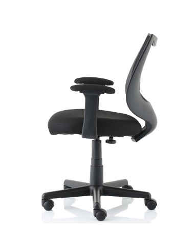 Camden Black Mesh Office Chair in Bespoke Seat Tabasco Orange KCUP1519