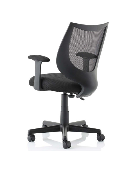 Camden Black Mesh Office Chair in Bespoke Seat Bergamot Cherry KCUP1520 - pic 32407 | FastDaddyshop