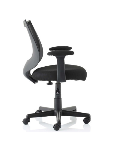 Camden Black Mesh Office Chair in Bespoke Seat Tansy Purple KCUP1521