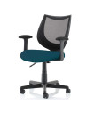 Camden Black Mesh Office Chair in Bespoke Seat Maringa Teal KCUP1522