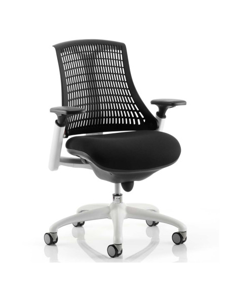 Flex Task Operator Office Chair Black Fabric Seat, Black Back With Arms KC0055 - pic 32453 | FastDaddyshop