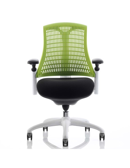 Flex Task Operator Office Chair Black Fabric Seat, Green Back With Arms KC0058 - pic 32466 | FastDaddyshop