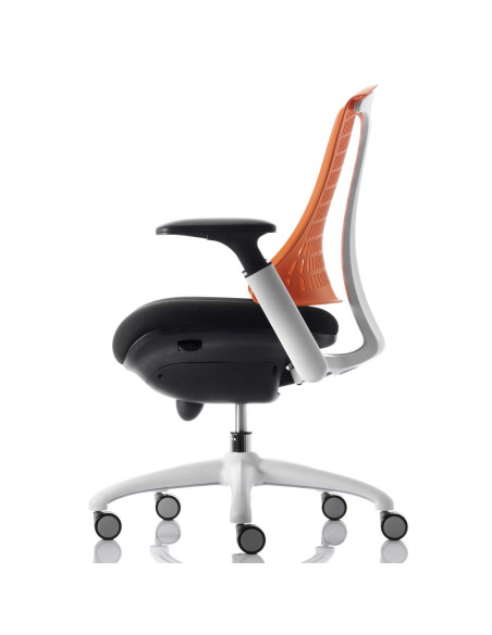 Flex Task Operator Office Chair Black Fabric Seat, Orange Back With Arms KC0059 - pic 32470 | FastDaddyshop