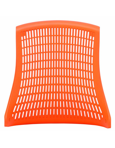 Flex Task Operator Office Chair Black Fabric Seat, Orange Back With Arms KC0059