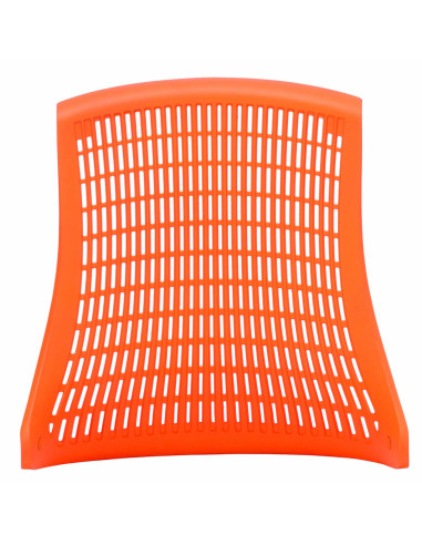 Flex Task Operator Office Chair With Black Fabric Seat Orange Back With Arms KC0075