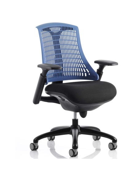 Flex Task Operator Office Chair With Black Fabric Seat Blue Back With Arms KC0076 - pic 32513 | FastDaddyshop