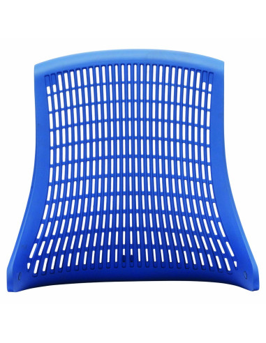 Flex Task Operator Office Chair With Black Fabric Seat Blue Back With Arms KC0076
