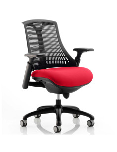 Flex Task Operator Chair Black Back, Bespoke Colour Seat Bergamot Cherry KCUP0281