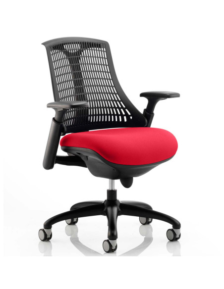Flex Task Operator Chair Black Back, Bespoke Colour Seat Bergamot Cherry KCUP0281 - pic 32579 | FastDaddyshop