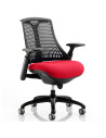 Flex Task Operator Chair Black Back, Bespoke Colour Seat Bergamot Cherry KCUP0281