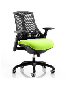 Flex Task Operator Chair Black Back, Bespoke Colour Seat Myrrh Green KCUP0282