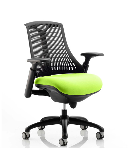 Flex Task Operator Chair Black Back, Bespoke Colour Seat Myrrh Green KCUP0282 - pic 32585 | FastDaddyshop