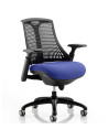 Flex Task Operator Chair Black Back Bespoke Colour Seat Stevia Blue KCUP0283