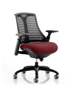 Flex Task Operator Chair Black Back Bespoke Colour Seat Ginseng Chilli KCUP0286