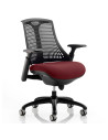Flex Task Operator Chair Black Back Bespoke Colour Seat Ginseng Chilli KCUP0286