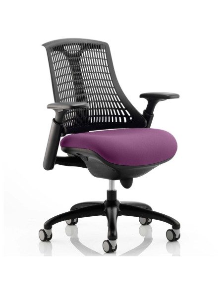 Flex Task Operator Chair Black Back Bespoke Colour Seat Tansy Purple KCUP0288 - pic 32615 | FastDaddyshop
