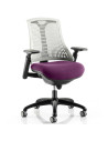 Flex Task Operator Chair White Back Bespoke Colour Seat Tansy Purple KCUP0289